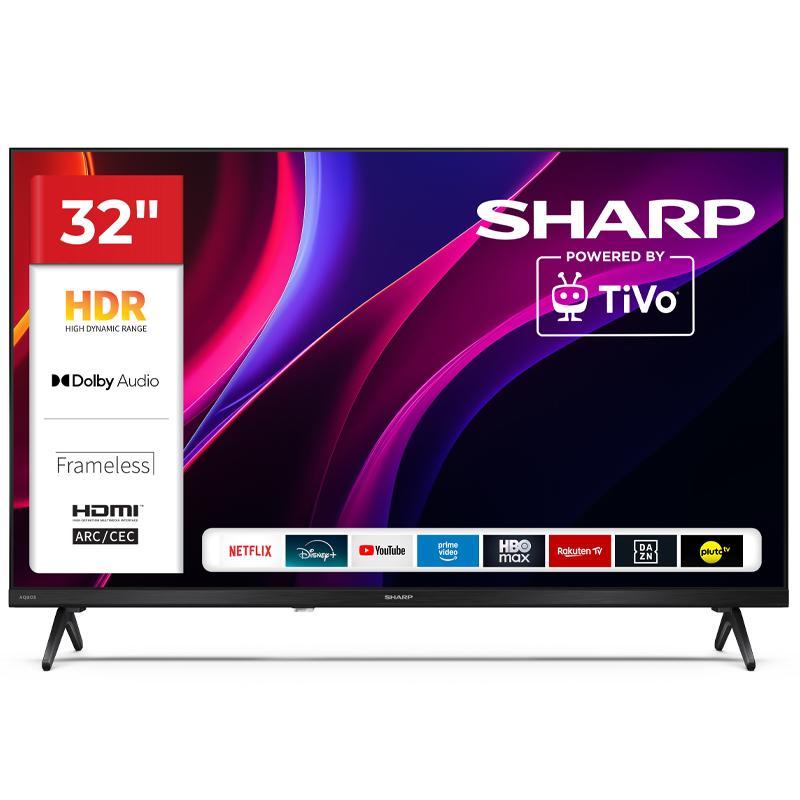 Sharp 32he2245e - 32 smart tv led hd - tivo os - frameless - comp. tv sat - audio dolby digital+ / dts hd - chromecast - black - it Sharp 32he2245e - 32 smart tv led hd - tivo os - frameless - comp. tv sat - audio dolby digital+ / dts hd - chromecast - black - it