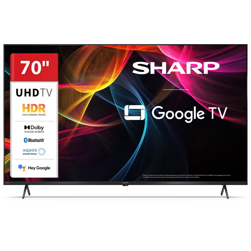 Sharp 70hl4265e - 70 google tv 4k led - frameless - tv sat certificato - hdr - audio harman kardon - black - it Sharp 70hl4265e - 70 google tv 4k led - frameless - tv sat certificato - hdr - audio harman kardon - black - it