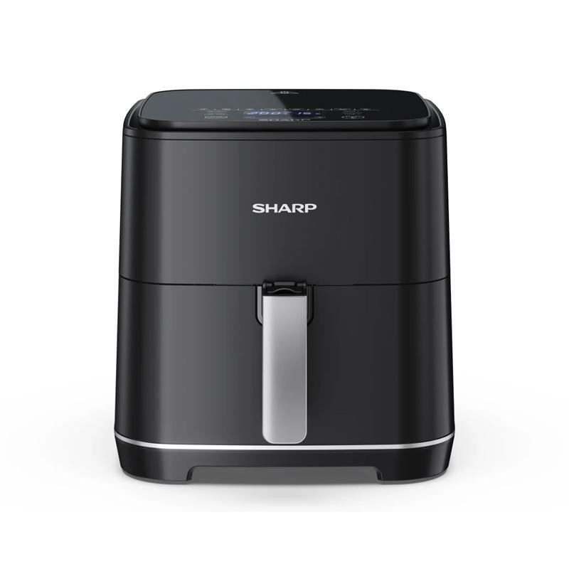 Sharp airy fryer friggitrice ad aria 1650w 5.5lt pannello touch control 8 programmi nero Sharp airy fryer friggitrice ad aria 1650w 5.5lt pannello touch control 8 programmi nero