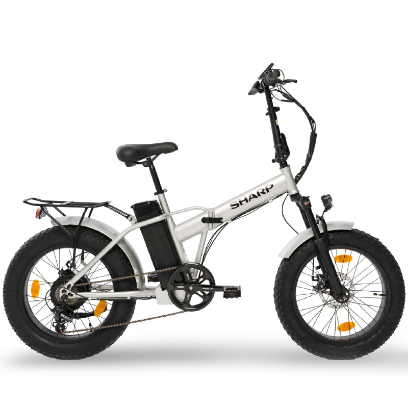Sharp BK-FM03E-S bicicletta elettrica Nero, Argento Alluminio 17 50,8 cm (20") 28 kg