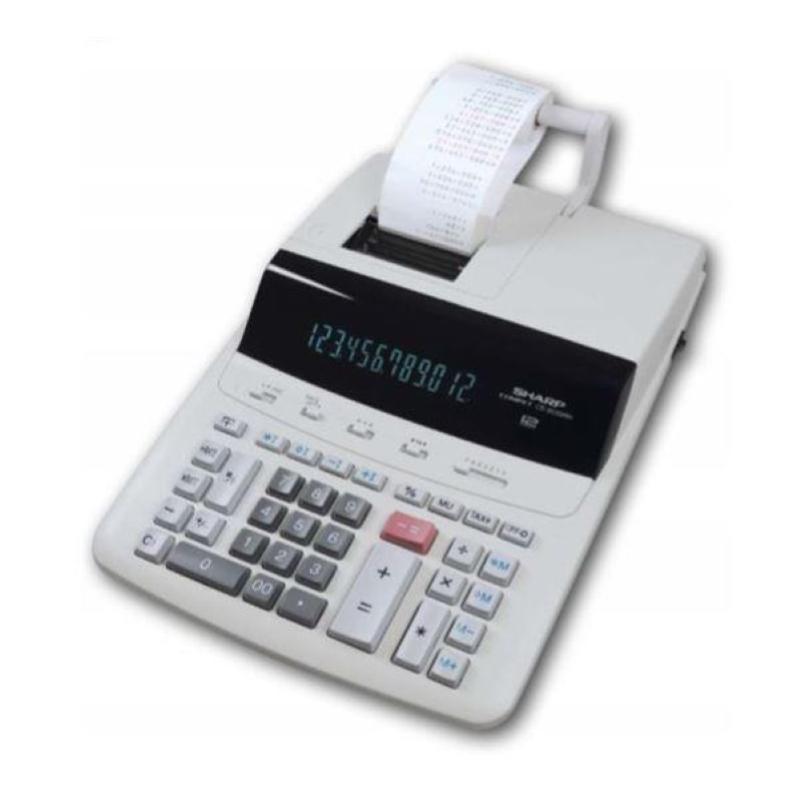 Sharp cs2635rhgyse calcolatrice da scrivania con stampa 12 cifre alimentazione rete colore bianco
