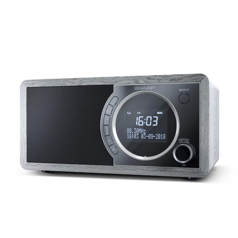 Sharp dr-450 radio digitale dab/dab+/fm bluetooth 4.2 funzione sveglia/sonno e snooze lcd monocromatico 6w in legno grigio Sharp dr-450 radio digitale dab/dab+/fm bluetooth 4.2 funzione sveglia/sonno e snooze lcd monocromatico 6w in legno grigio