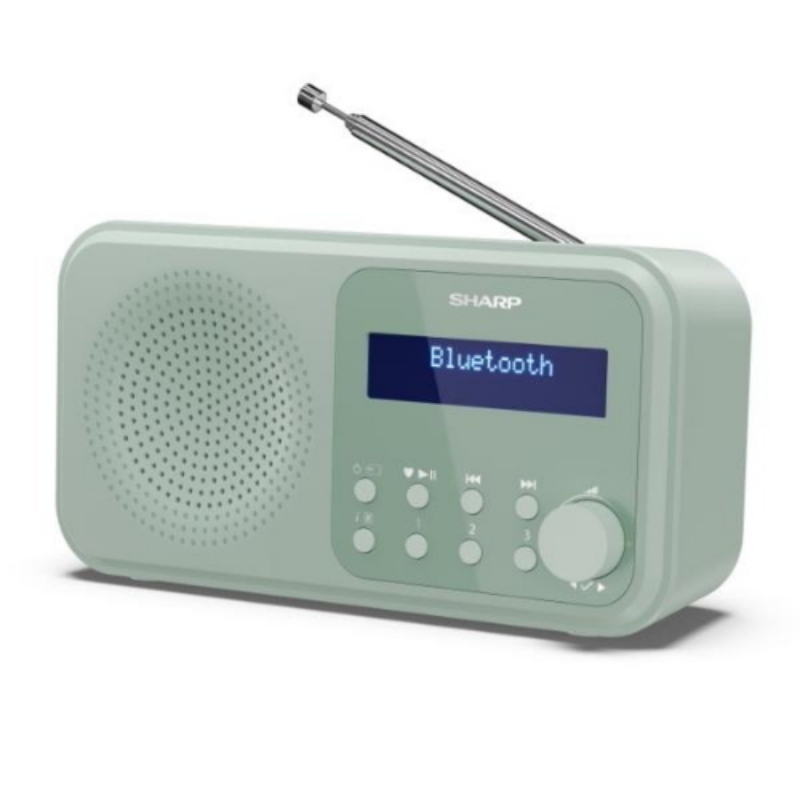 Sharp dr-p420 tokyo radio digitale portatile dab+/dab e fm con rds bluetooth 5.3 - 20 stazioni memorizzabili e doppia sveglia usb o a batterie verde Sharp dr-p420 tokyo radio digitale portatile dab+/dab e fm con rds bluetooth 5.3 - 20 stazioni memorizzabili e doppia sveglia usb o a batterie verde