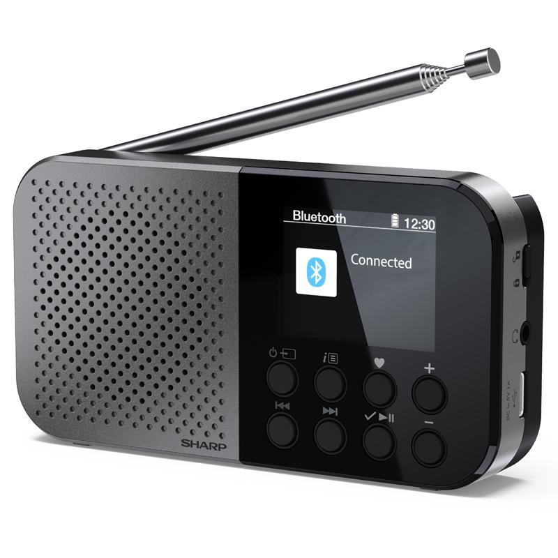 Sharp dr-p520(gy) radio digitale portatile display lcd bluetooth lettore audio mono dab+/fm doppia sveglia grigio Sharp dr-p520(gy) radio digitale portatile display lcd bluetooth lettore audio mono dab+/fm doppia sveglia grigio
