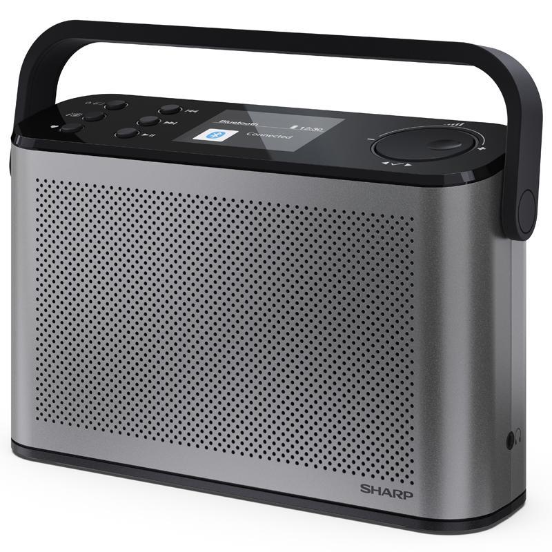 Sharp osaka dr-p540(gy) - radio digitale portatile - dab/dab+ - 2.4 slide show display - bluetooth 5.3 - storm grey
