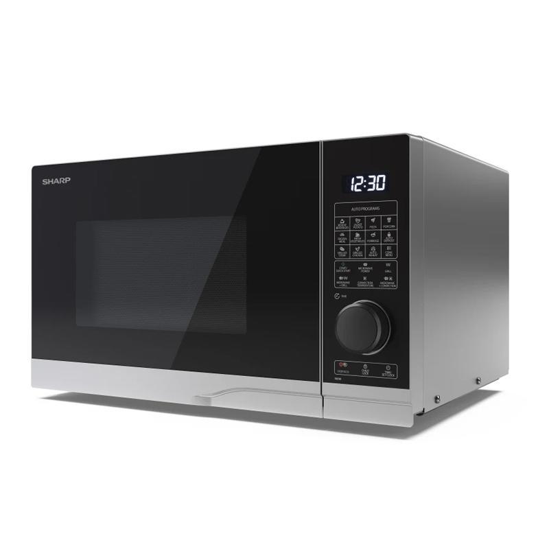 Sharp yc-pc254ae-s forno a microonde combinato grill 1200w convezione 2050w 25lt controllo digitale 10 livelli di potenza nero argento Sharp yc-pc254ae-s forno a microonde combinato grill 1200w convezione 2050w 25lt controllo digitale 10 livelli di potenza nero argento