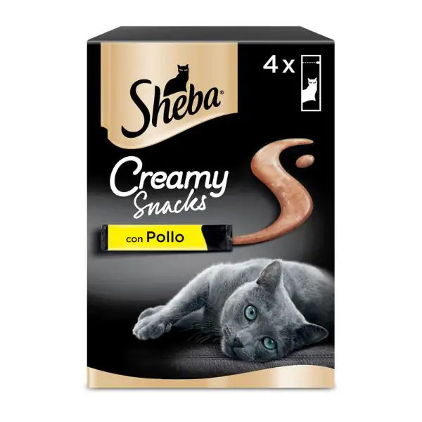 Sheba Creamy Snacks per gatti multipack 4x12 gr Pollo - confezione da 6 pezzi - 1° ORDINE? scegli tra BZR5 - BZR20 + 200 pt fedeltà