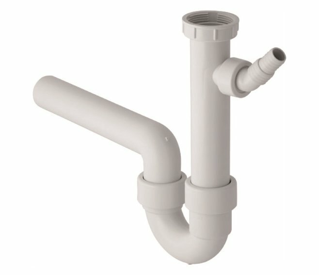 Sifone Curvo Per Lavello Scarico Orizzontale 1'1/2 Bianco 152.713.11.1 - Geberit