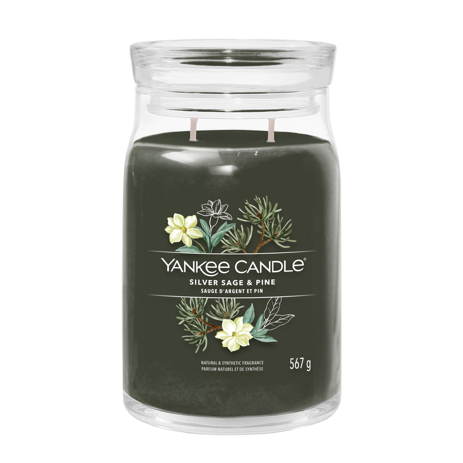 Silver Sage Pine, candela giara grande Yankee Candle Silver Sage Pine, candela giara grande Yankee Candle