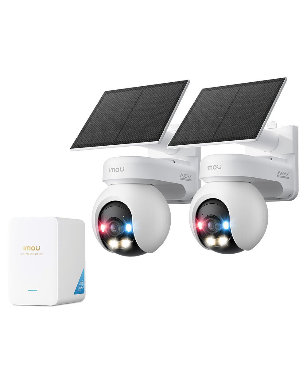 Sistema di telecamere di sicurezza IMOU AOV Track Plus 8MP con AI Smart Hub, 2× AOV Track Plus 8MP + Hub / Nessuno