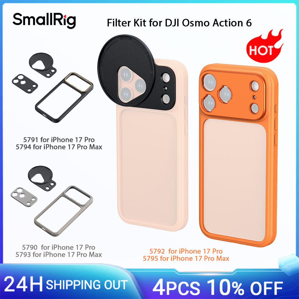 SmallRig 17 Pro FilMov Custodia per telefono con paraurti fotografico per iPhone 17 Pro Max Grigio/Arancio/Nero con piastra posteriore per obiettivo con attacco a T SmallRig 17 Pro FilMov Custodia per telefono con paraurti fotografico per iPhone 17 Pro Max Grigio/Arancio/Nero con piastra posteriore per obiettivo con attacco a T