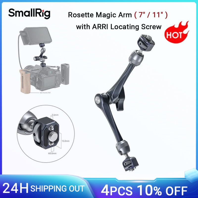 SmallRig 7 "/11" rosetta Magic Arm con vite di posizionamento ARRI, regolabile, per DSLR Monitor Light Action Camera, fino a 3kg di carico