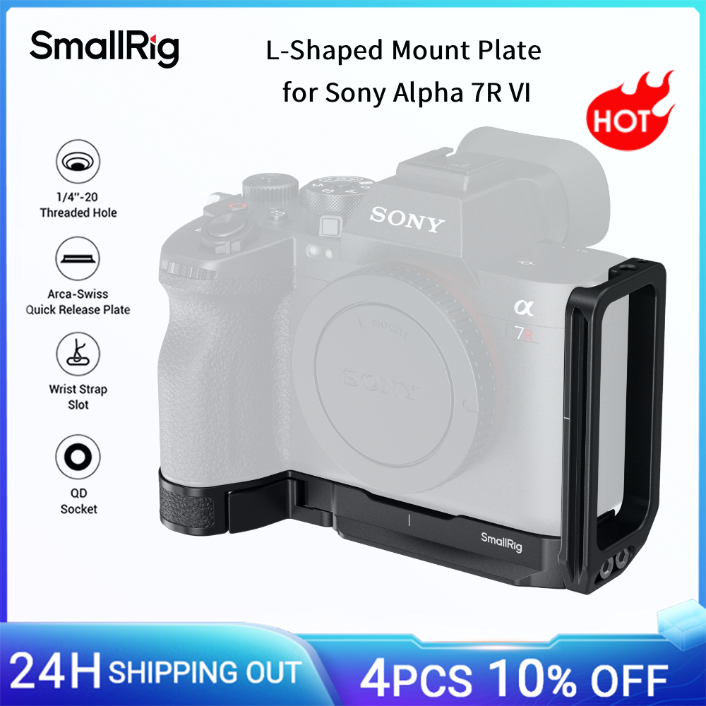 SmallRig A7R VI Piastra di montaggio a forma di L per Sony Alpha 7R VI Transizioni rapide tra la ripresa orizzontale e verticale -6706