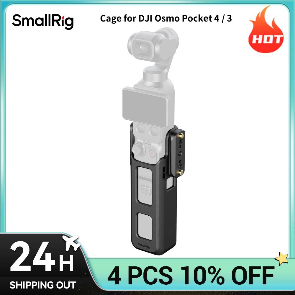 SmallRig Adattatore di Espansione per DJI Osmo Pocket 4 Pro / 4 / 3 con Supporto Magnetico Bidirezionale per Adattatore Action 6 6006