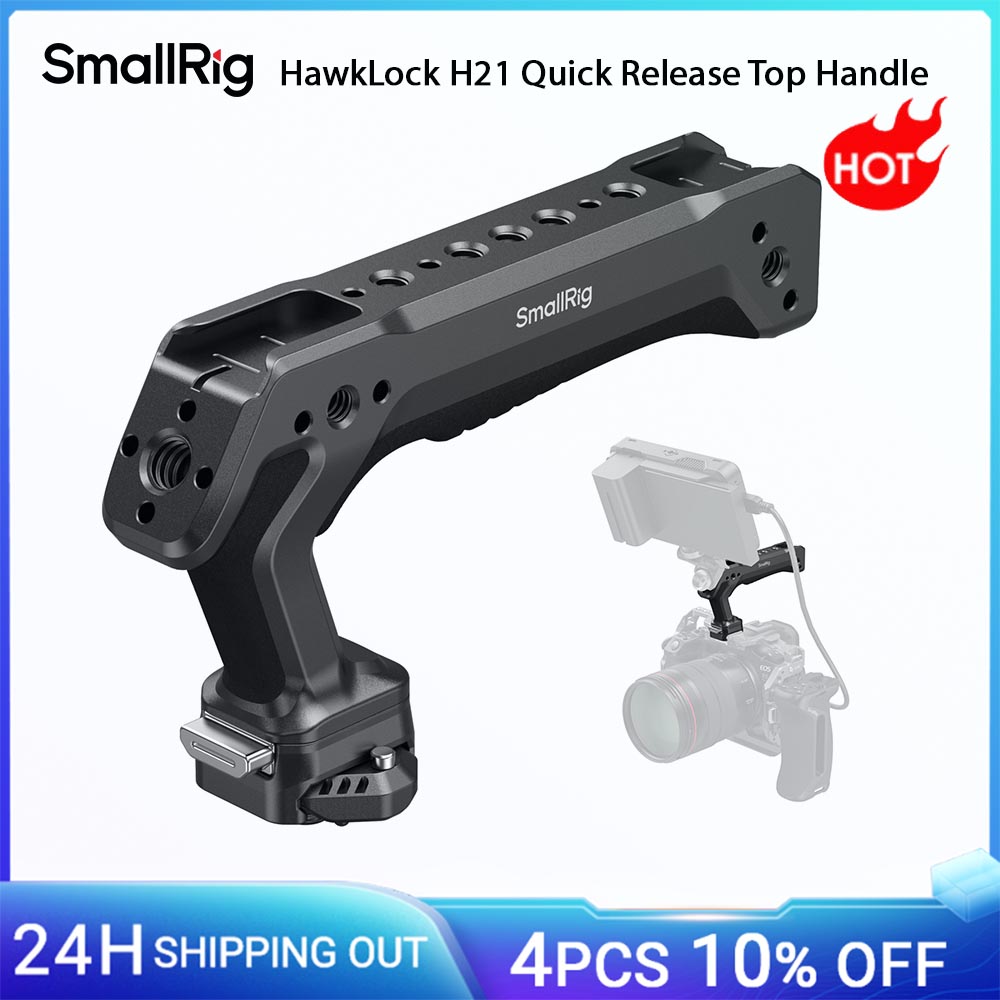 SmallRig HawkLock H21 Impugnatura Superiore a Sgancio Rapido per Gabbie Fotografiche Sony e Canon, Guida NATO a Sgancio Rapido Compatibile ARRI -5632