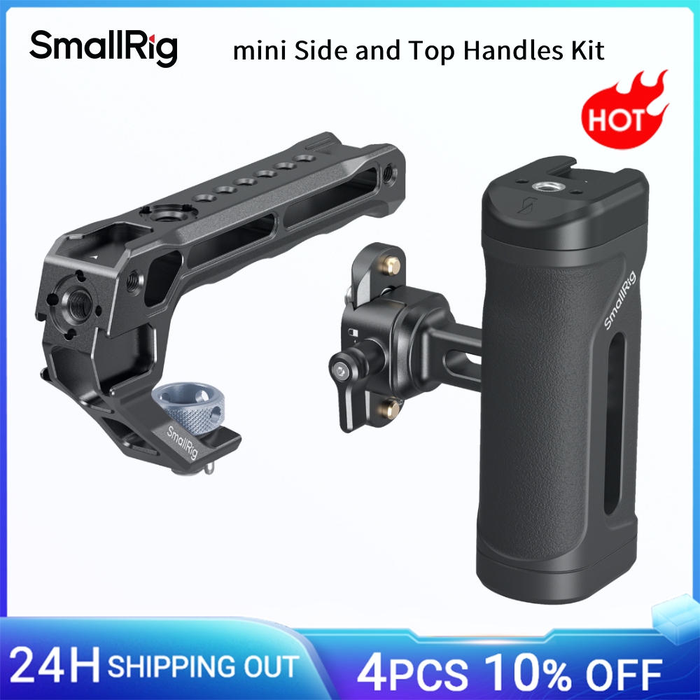 SmallRig Kit Maniglie Laterali e Superiori Mini con Morsetto NATO, Maniglia Superiore con Attacco ARRI, Guida NATO, Impugnatura per Cage per Sony per Canon -5949 SmallRig Kit Maniglie Laterali e Superiori Mini con Morsetto NATO, Maniglia Superiore con Attacco ARRI, Guida NATO, Impugnatura per Cage per Sony per Canon -5949