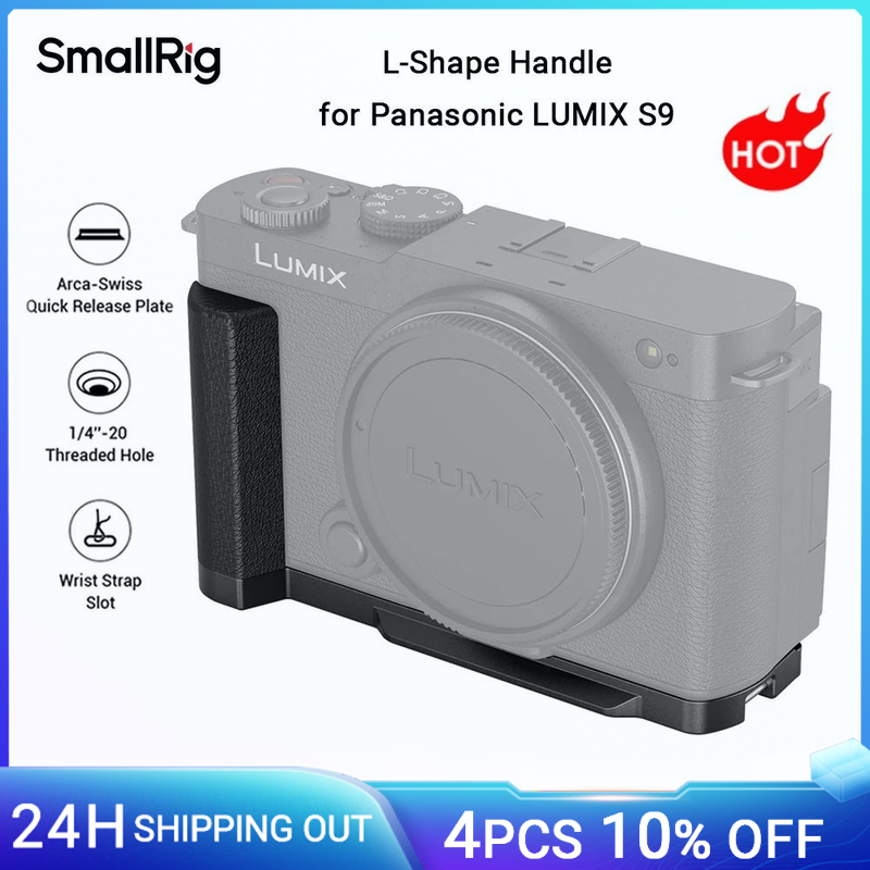 SmallRig LUMIX S9 maniglia a forma di L per Panasonic LUMIX S9, w Arca-Swiss piastra a sgancio rapido per il montaggio di treppiedi di tipo Arca-4517
