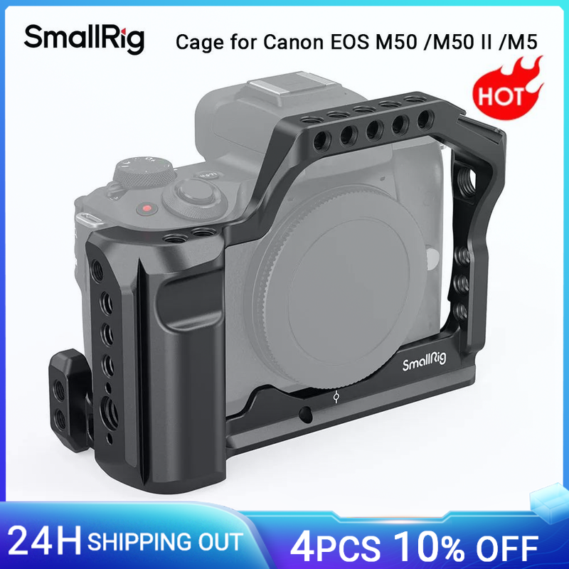 SmallRig M50 /M50 II /M5 Cage, impianto per la produzione di film video con impugnatura integrata e binario NATO per Canon M50 /M50 II / M5 -2168C