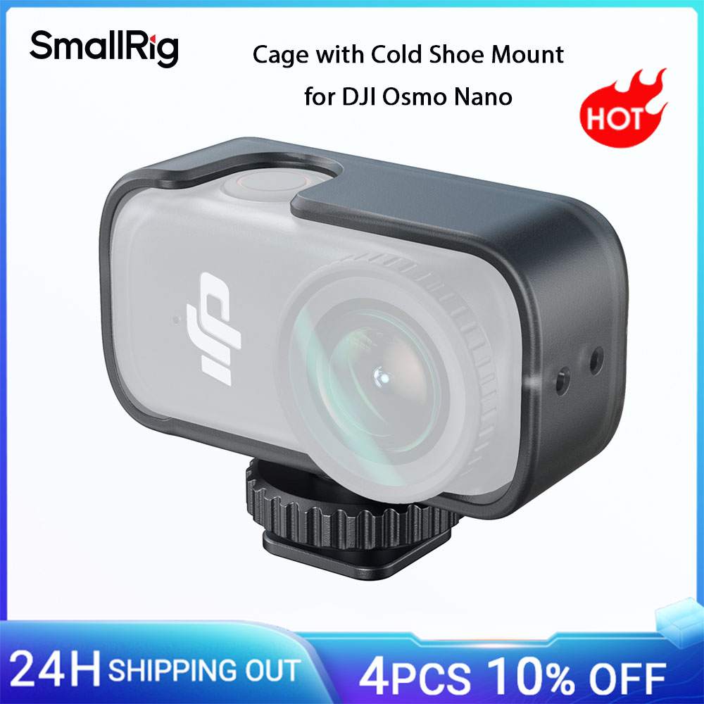 SmallRig Nano Action Camera Cage con supporto per pattino freddo per DJI Osmo Nano scatto orizzontale/verticale con pattino freddo anti-torsione5758 SmallRig Nano Action Camera Cage con supporto per pattino freddo per DJI Osmo Nano scatto orizzontale/verticale con pattino freddo anti-torsione5758
