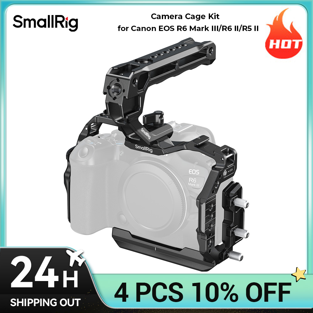 SmallRig R6 Mark III / R6 Mark II Kit gabbia portatile base per Canon EOS R6 Mark III / R6 Mark II con piastra base Arca-Swiss