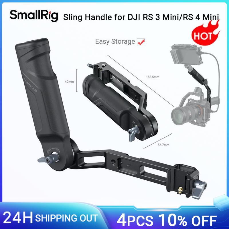 SmallRig RS3 Mini impugnatura regolabile impugnatura per DJI RS 3/Mini RS 4 Mini stabilizzatore portatile Gimbal con morsetto NATO scarpa fredda