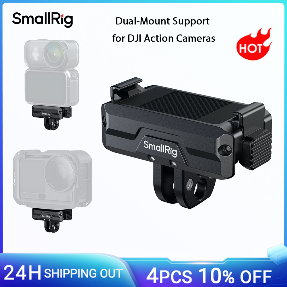 SmallRig Supporto Dual-Mount per telecamere d'azione DJI Sgancio rapido magnetico per DJI Osmo Action 6 e gabbie per DJI Osmo Nano 5890