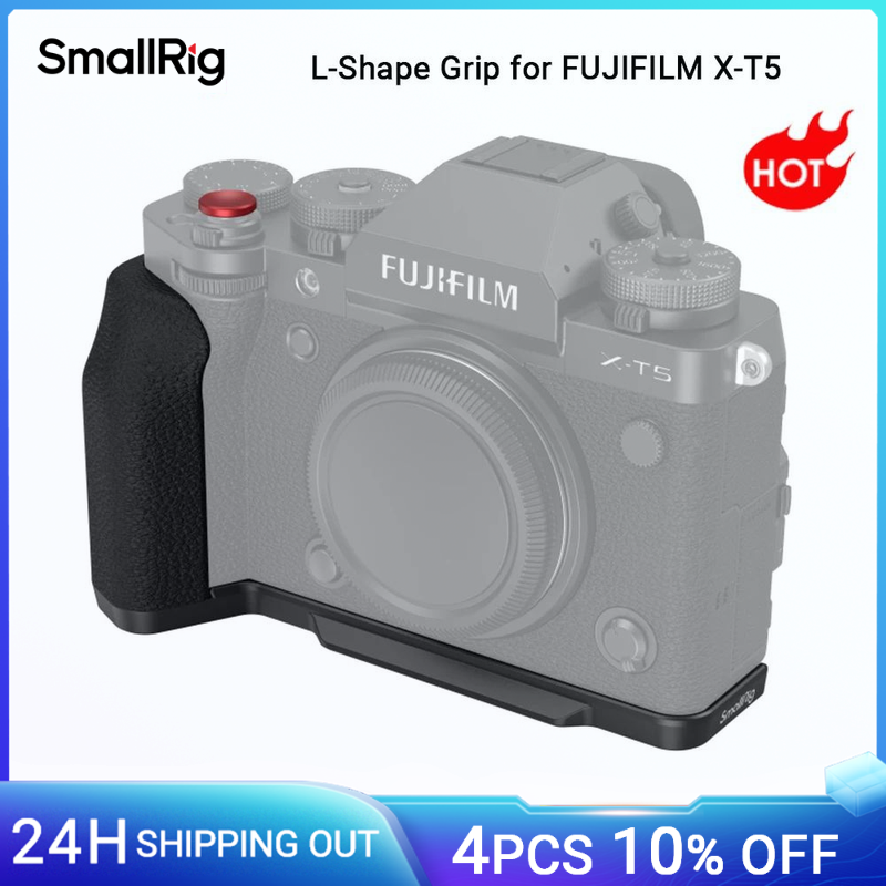 SmallRig X-T5 Impugnatura a L per fotocamera FUJIFILM X-T5 con piastra a sgancio rapido per Arca, pulsante otturatore impugnatura in silicone 4260 SmallRig X-T5 Impugnatura a L per fotocamera FUJIFILM X-T5 con piastra a sgancio rapido per Arca, pulsante otturatore impugnatura in silicone 4260