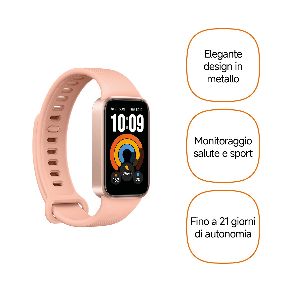 SMARTBAND XIAOMI Smart Band 11 Active , Durata batteria 504 h, Touchscreen, Compatibile con iOS, Android, Pomelo Pink