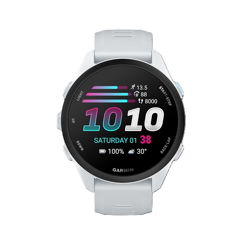 SMARTWATCH GARMIN FORERUNNER 70, Durata batteria 312 h, Touchscreen, Compatibile con iOS, Android, Bianco /