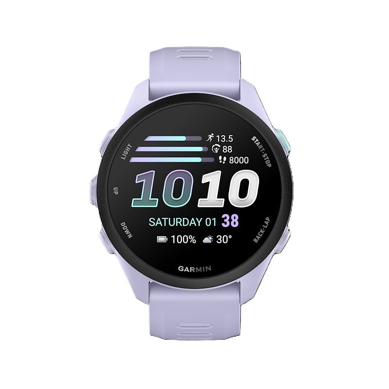 SMARTWATCH GARMIN FORERUNNER 70, Durata batteria 312 h, Touchscreen, Compatibile con iOS, Android, Lavanda/Lavanda