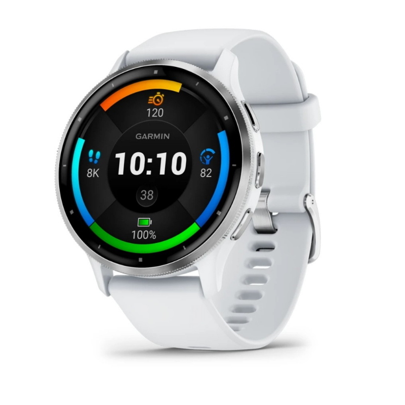 SMARTWATCH GARMIN Venu 3, Durata batteria 336 h, Touchscreen, Compatibile con iOS, Android, Bianco / Argento