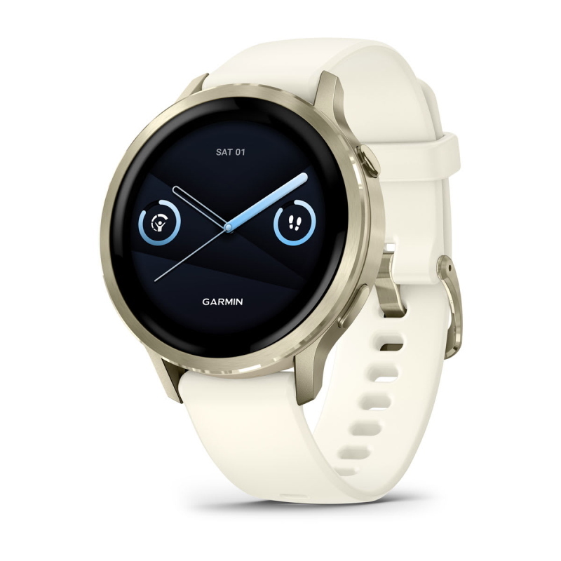 SMARTWATCH GARMIN VENU 4 41MM, Display da 1,2 ", Touchscreen, 8 GB, Bluetooth, Modulo GPS integrato, Waterproof, Oro / Beige