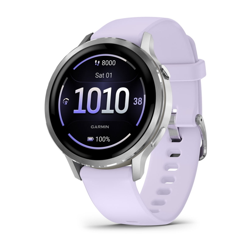 SMARTWATCH GARMIN VENU 4 41MM, Display da 1,2 ", Touchscreen, 8 GB, Bluetooth, Modulo GPS integrato, Waterproof, Lilla / Argento