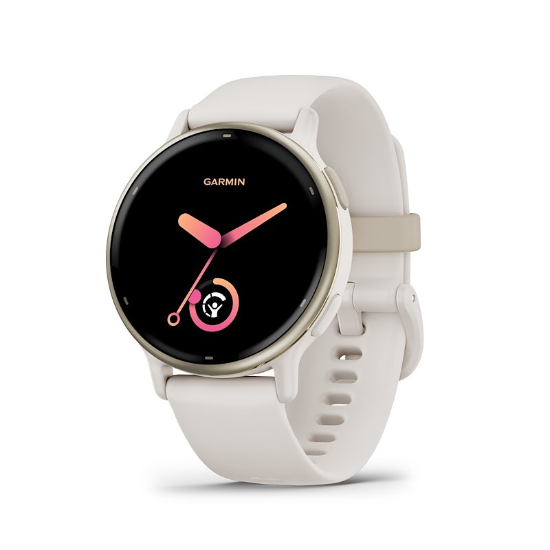 SMARTWATCH GARMIN vivoactive 5, Scocca in Alluminio anodizzato, Touchscreen, Compatibile con iOS, Android, Avorio/Oro