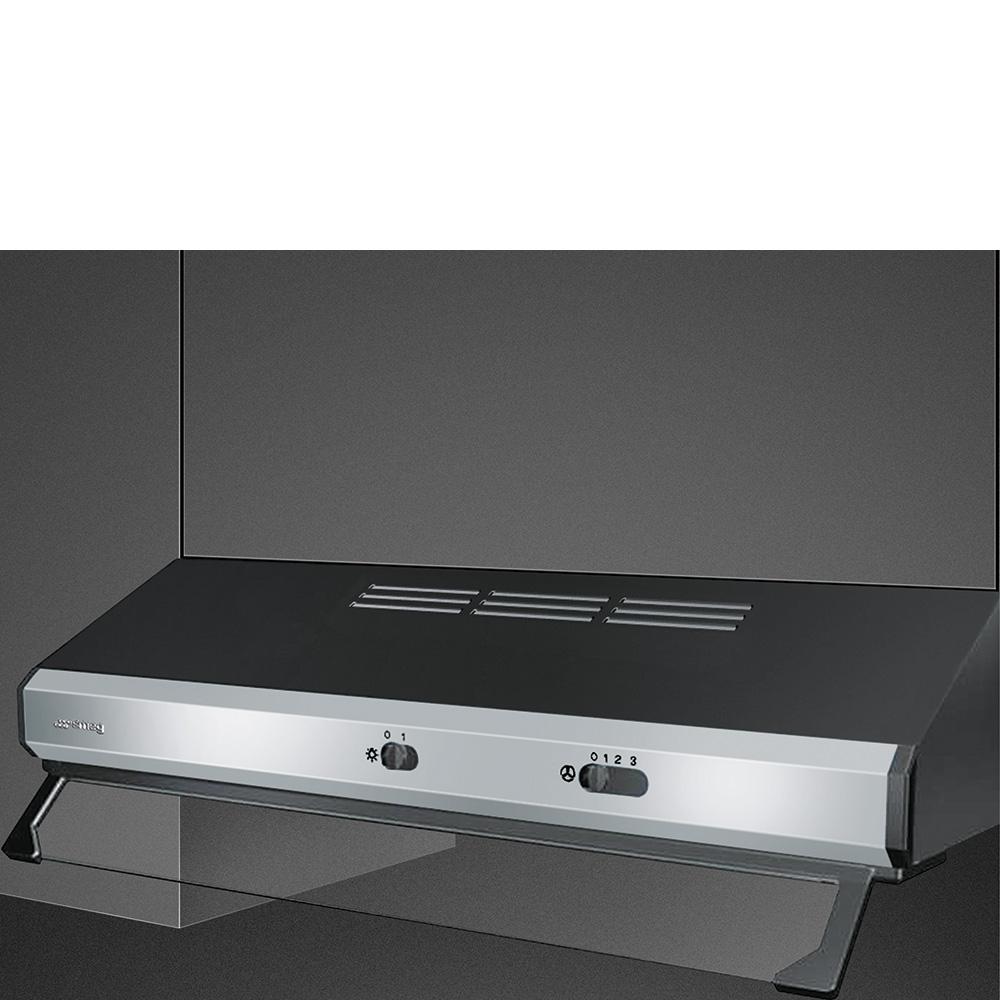 Smeg Cappa Filtrante Ksec61xe3 Inox Nero