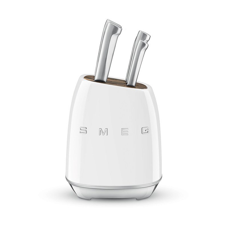 Smeg Ceppo Portacoltelli con set coltelli Kbsf02wh Bianco Smeg Ceppo Portacoltelli con set coltelli Kbsf02wh Bianco