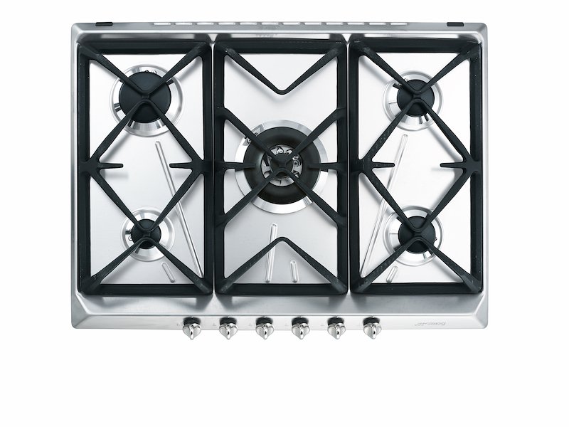 Smeg - Piano Cottura A Gas Srv576gh5 5 Fuochi 68,5cm-inox