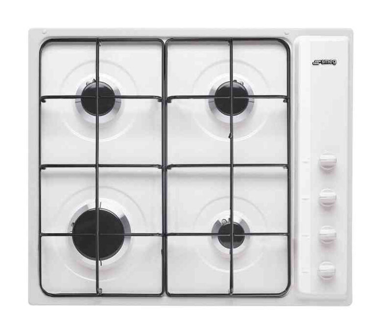 Smeg - S64sb Piano Cottura Bianco Da Incasso 60 Cm Gas 4 Fornello(i)