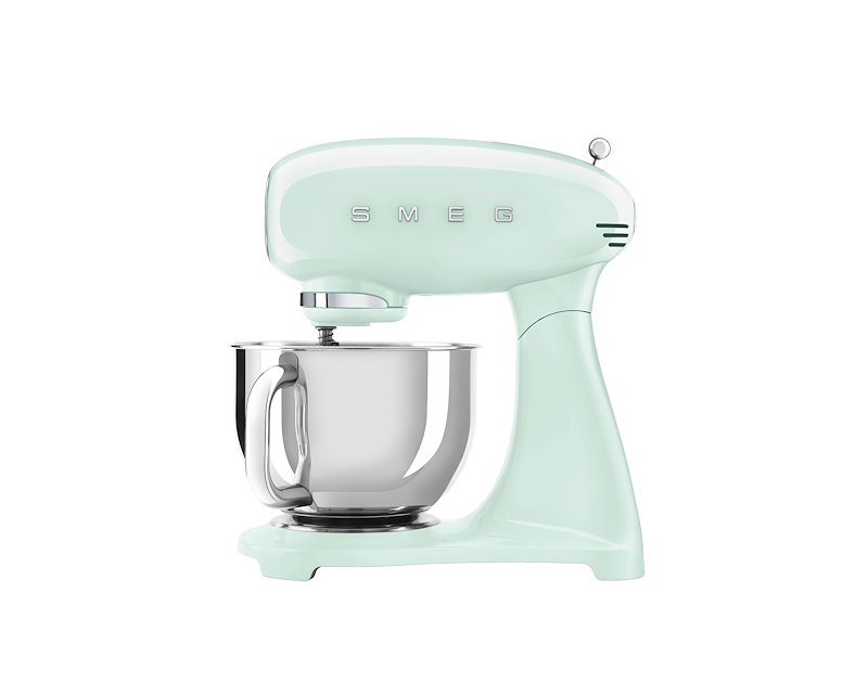SMEG SMF03PGEU IMPASTATRICE PLANETARIA, 800 W, capacità ciotola 4,8 l, Verde Pastello