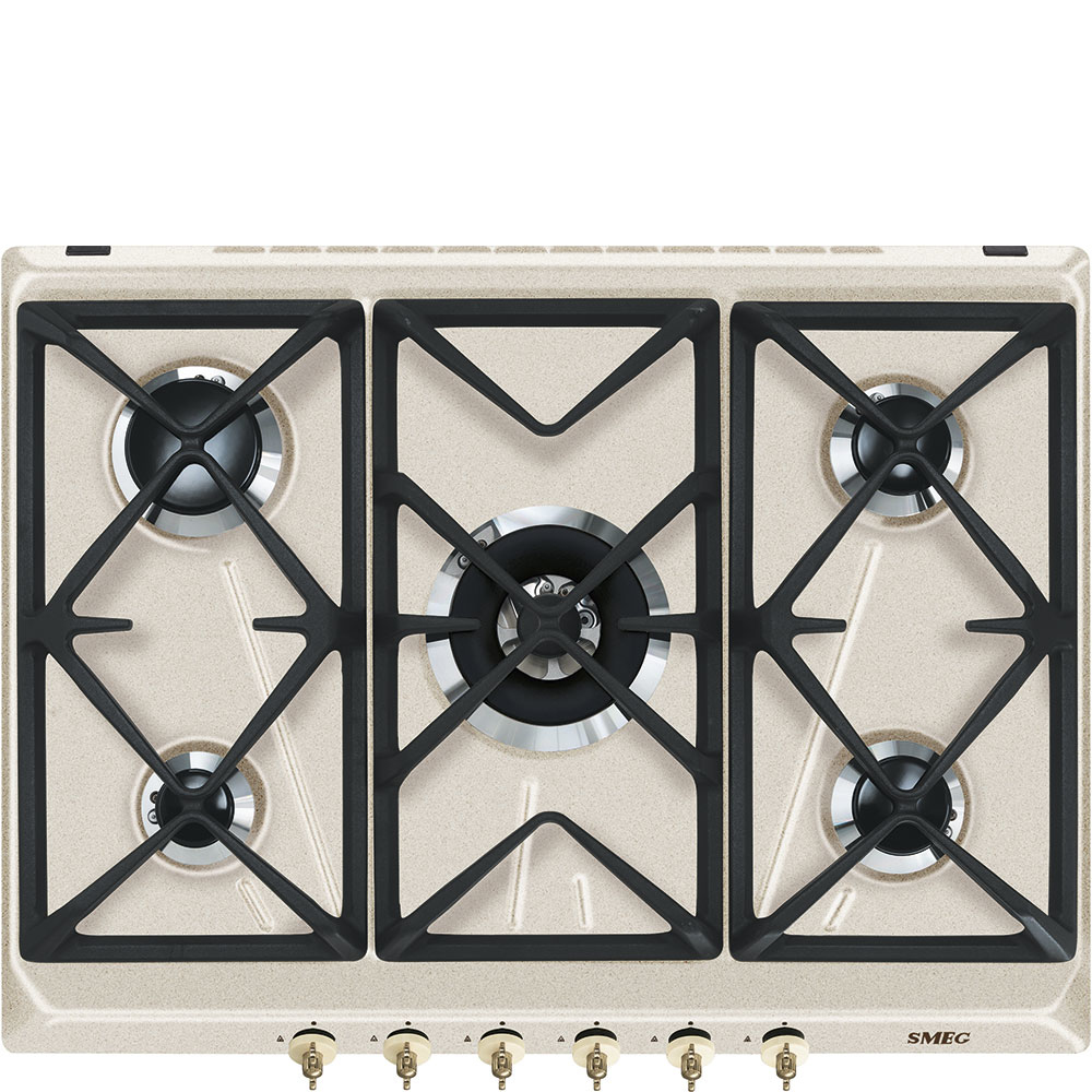 Smeg - Srv876avogh2 Piano Cottura Avena Incorporato Gas 5 Fornelli