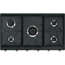 Smeg - Srv896aogh. Colore Del Prodotto: Antracite, Posizionamento Dell'apparecchio: Da Incasso, Dimensione Della Larghezza Del Piano Cottura: 90 Cm. Bruciatore Piccolo: 1050 W, Bruciatore Medio: 1650...