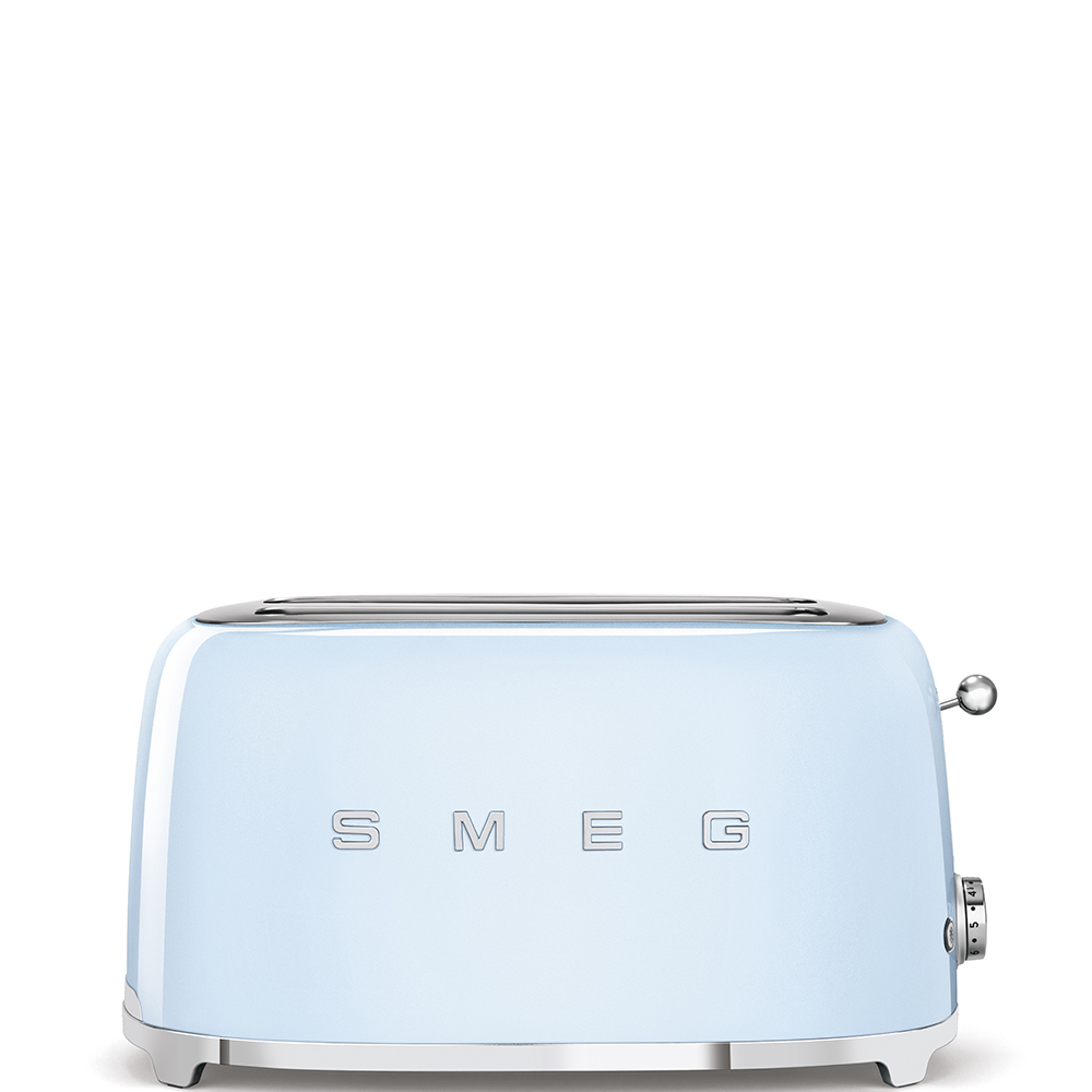 Tostapane SMEG TSF02PBEU, Potenza 1500 W, Numero di fessure per tostare 2, Livelli tostatura 6 , Sistema sollevamento, Funzione scongelamento, Raccoglitore briciole, Azzurro