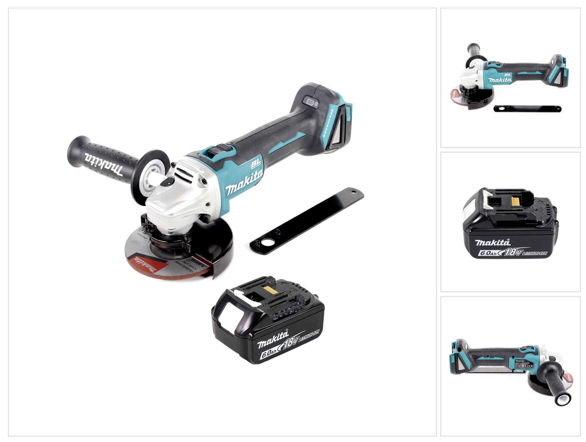 Smerigliatrice Angolare A Batteria Makita Dga 506 G1 18 V 125 Mm Brushless + 1x Batteria Ricaricabile 6,0 Ah - Senza Caricabatterie Smerigliatrice Angolare A Batteria Makita Dga 506 G1 18 V 125 Mm Brushless + 1x Batteria Ricaricabile 6,0 Ah - Senza Caricabatterie