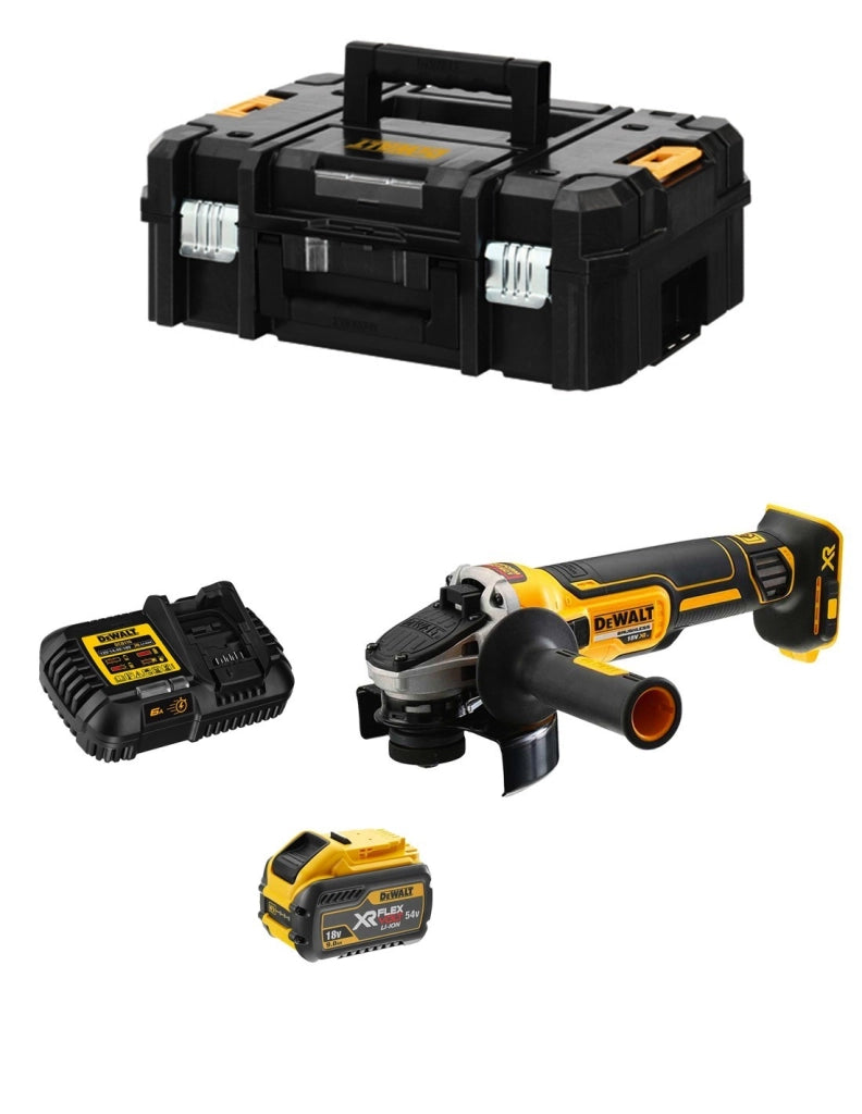 Smerigliatrice DeWALT DCG418X1 FlexVolt (1 x 54V/18V 9,0 Ah + DCB116 + TSTAK II)