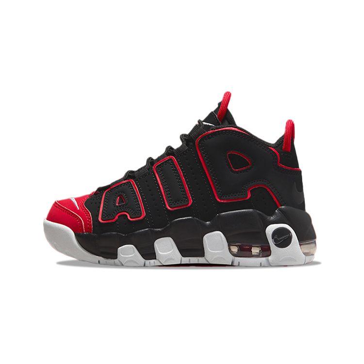 Sneakers Nike Air More Uptempo PS Punta Rossa Bambini Nero Rosso Università Bianco FB1343-001 31 black