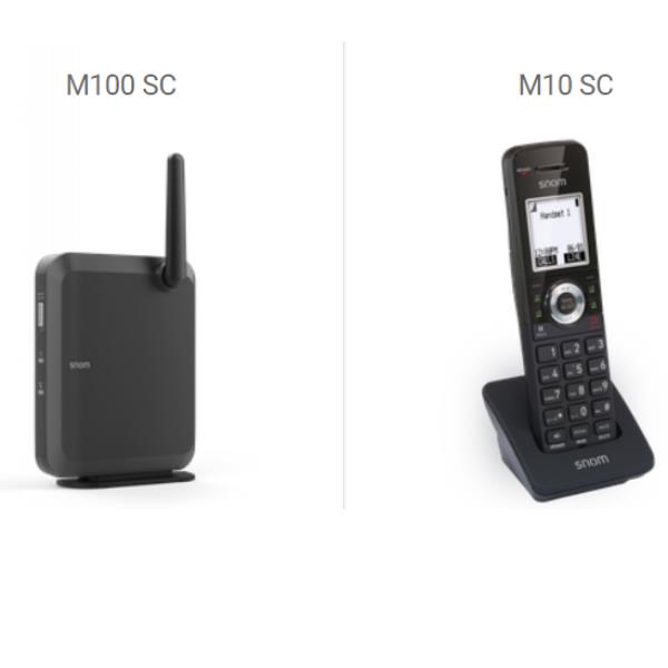 Snom M100 Base Station + M10 Handset Package Up To 6 Parallel Calls 8 Handsets 00004610