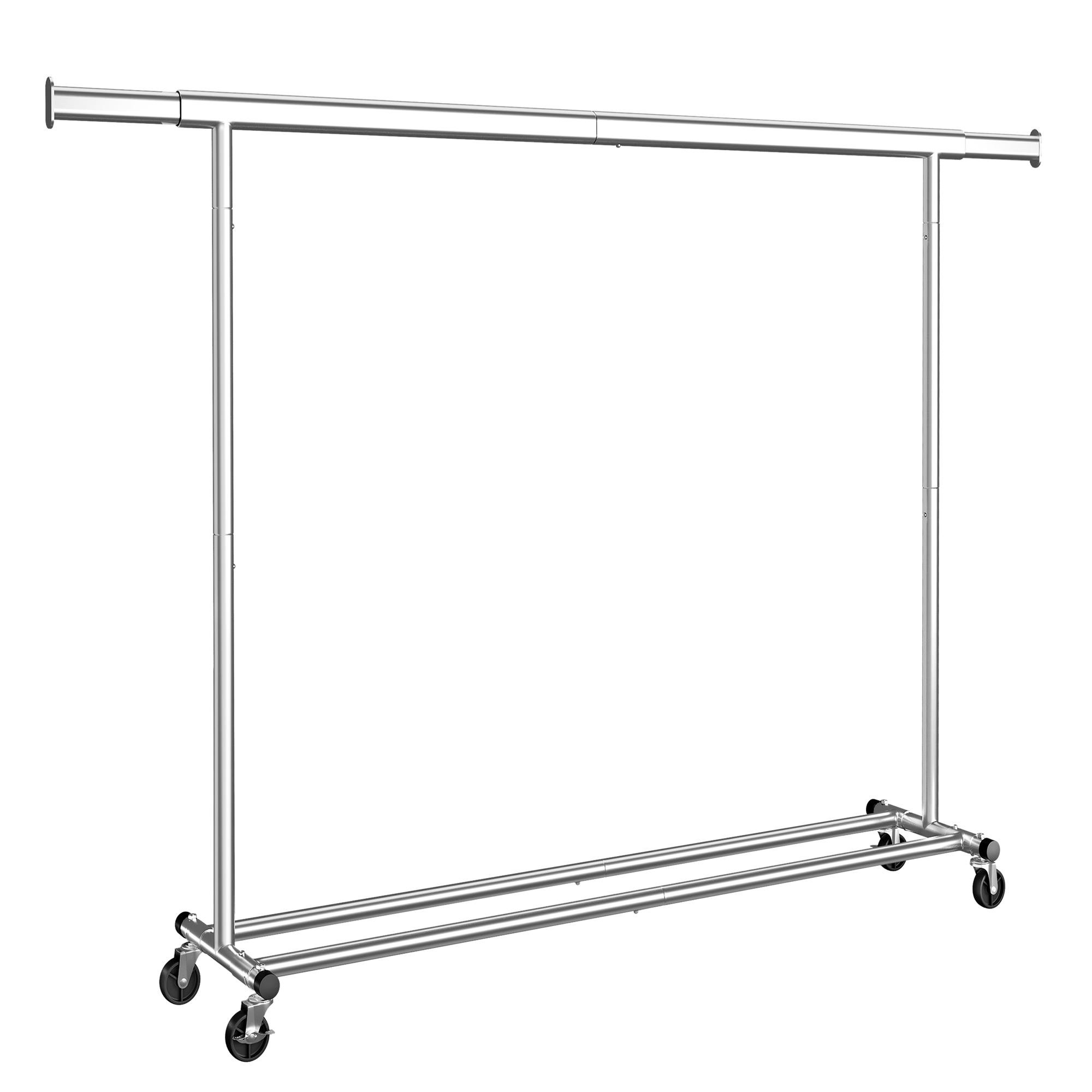 SONGMICS Appendiabiti a Forma di Asino con Ruote, Appendiabiti Estensibile a Forma di Asino con Capacità di Carico Pesante, Capacità Massima di Carico 150 kg, 45 x (160-200) x 161,5 cm, Facile da