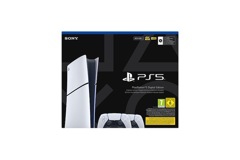SONY PS5 Digital + 2 DualSense, White