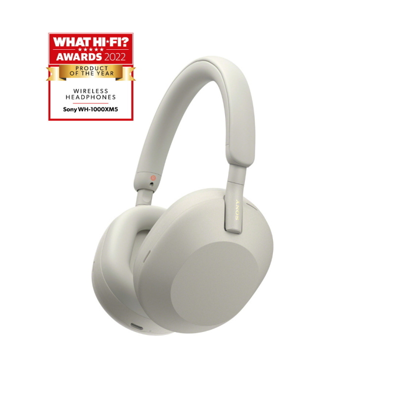 SONY WH-1000XM5 con custodia rigida CUFFIE WIRELESS, Silver