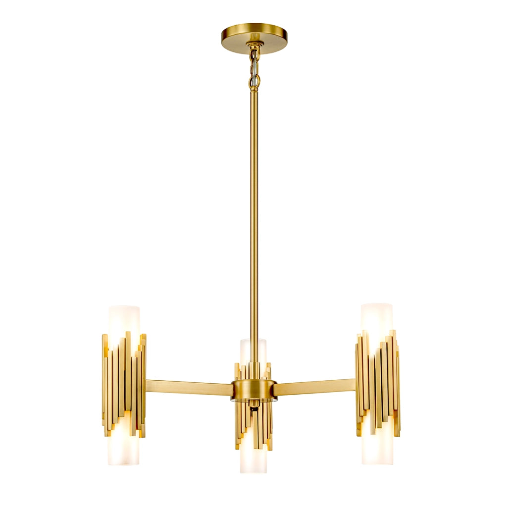 Sospensione Elstead Marvele ottone opale Ø66cm 6xE14 Sospensione Elstead Marvele ottone opale Ø66cm 6xE14